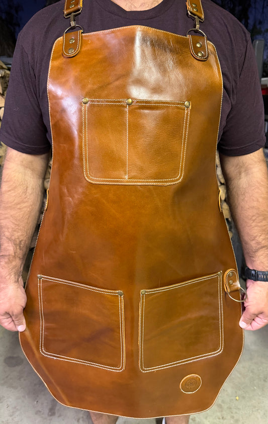 Cognac Leather Apron